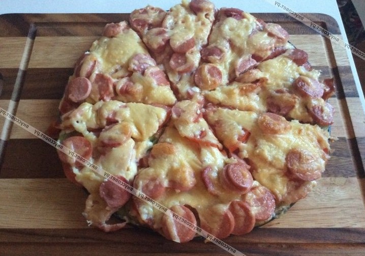 Пицца из заготовки, пошаговый рецепт с фото
